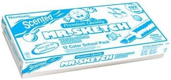 Mr. Sketch Scented Watercolor Markers, 12 Color School Pack SAN02016 Category Art Markers