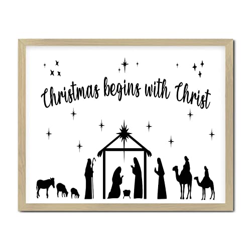 Cadeau de Noël bébé Jésus panneau en bois pour illuminer vos soirées de fête - 2