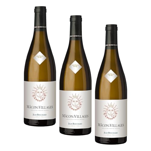 Mâcon-Villages Jean Bouchard vin blanc de Bourgogne en lot de 3 bouteilles de 75cl