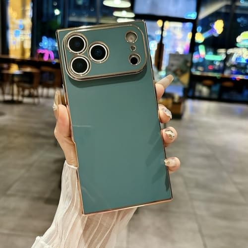 Coque souple avec contour intégral iPhone 16 Pro Max verte anti-chocs