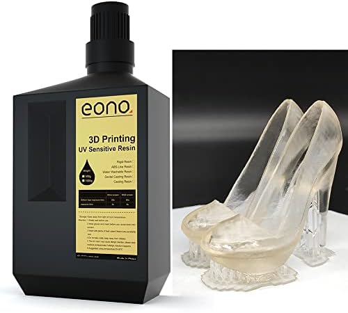 Amazon Brand - Eono Standard LCD 3D Printer Resin, Fast UV-Curing 3D 405nm UV Resin Photopolymer Resin for High Precision Rapid LCD 3D Printing Gray 1000G
