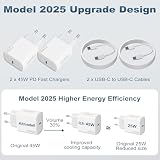 Ładowarka USB C 45 W z szybkim ładowaniem + 2 m x 2 kable do transmisji danych USB-C