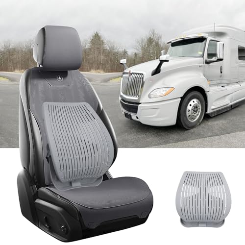 BST BSSP Elestic Memory Truck Seat Cushion for Truck Drivers,Semi Truck Pad & Back Support, Cooling Lumbar Pillow for Truck, Trailer, Van, RV,Pain – Truck Driver Seat Cushion Backrest, TPE Material