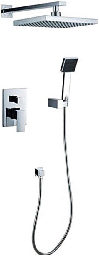 Ornaments Kit Square Head Detachable Handle Set Bathroom Showerheads (Bath Faucet Type : in-Wall Shower Faucets) scu