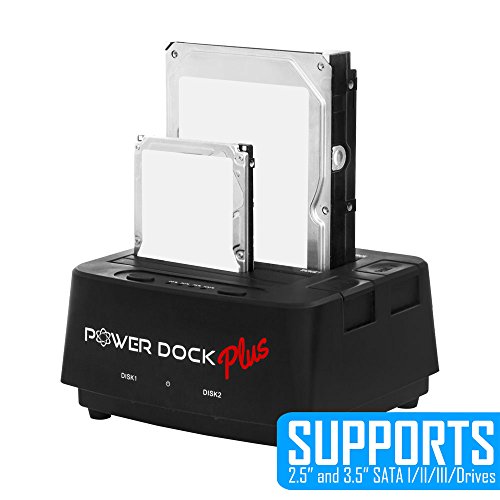 Kingwin USB 3.0 to Dual Bay SATA/SSD Hard Drive Dock w/ Offline Clone Function. Compatible w/ 2.5”/3.5” SATA HDD/SSD (SATA I/II/III). Build in USB 3.0 Hub, SD Card Reader, Support 2x8TB Drives & UASP