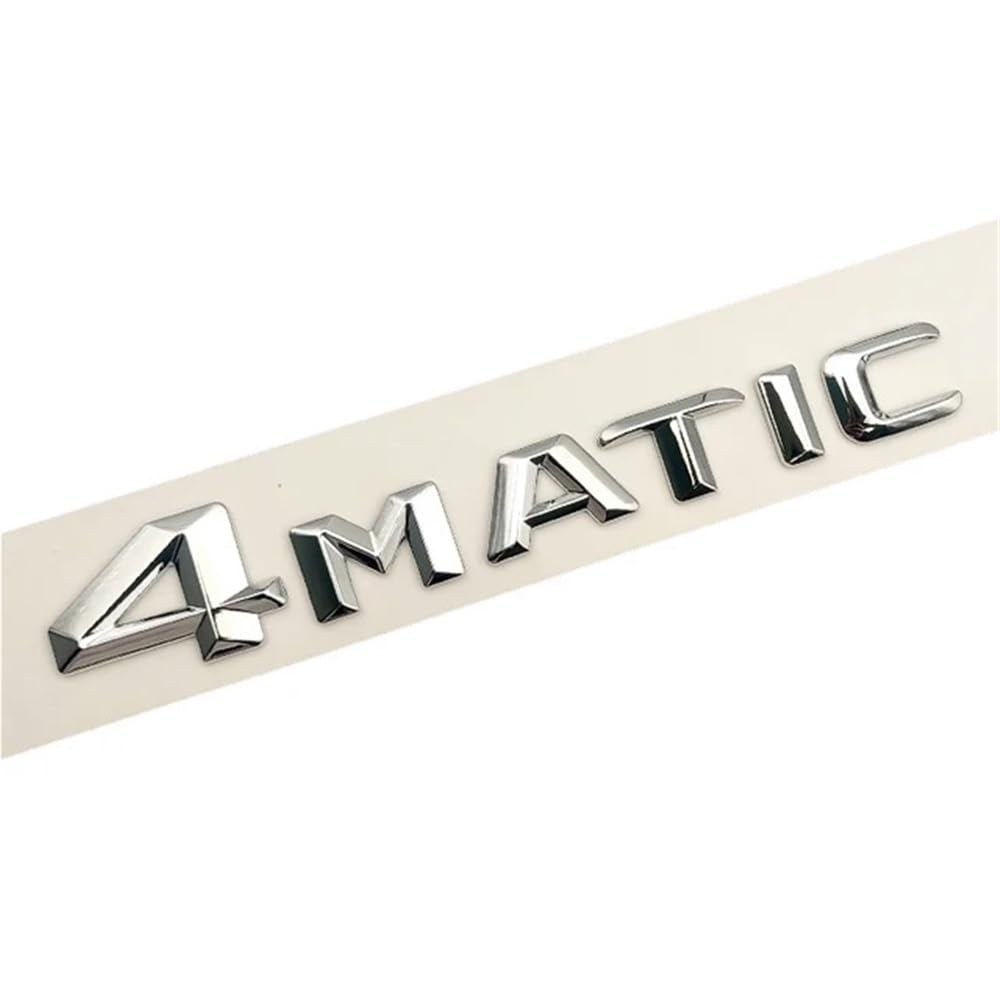 Logo 4MATIC Chrome pour Coffre Mercedes B180 W245 W246 Autocollant 3D ABS