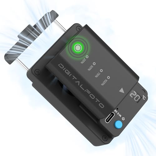 ICEMAN-FZ100 Refroidisseur de caméra + batterie NP-FZ100, ventilateur de refroidissement thermoélectrique TEC avec écran LED et double puissance, batterie...