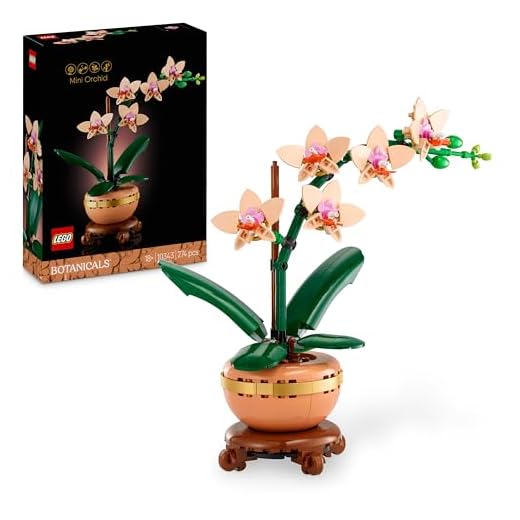 LEGO Botanical Miniorquídea, Orquídea Flor Artificial para Decoración del Hogar y Salón, Maqueta para Construir para Adultos, Regalo Romántico para Esposas, Mujeres y Pareja por San Valentín 10343