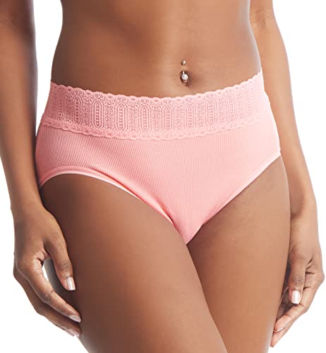 French brief Hanky Panky Eco Rib taille S coloris lotus en maille côtelée