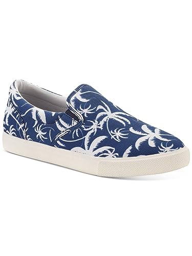 Club Room Mens Tate Printed Slip-on Shoes Navy 10.5 Medium (D)