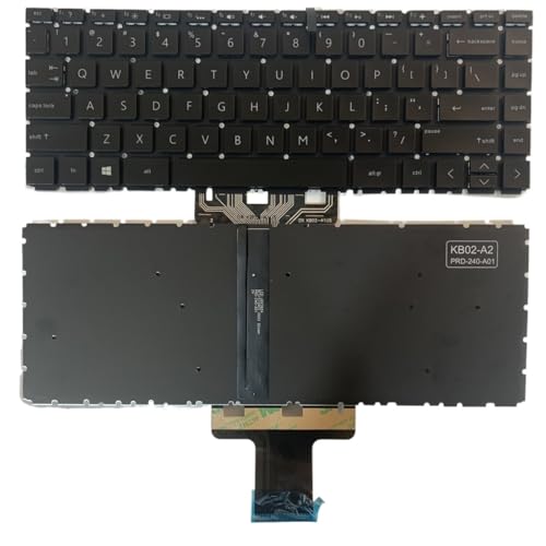 Clavier HP 240 G7 avec touches noires et système de rétroéclairage US
