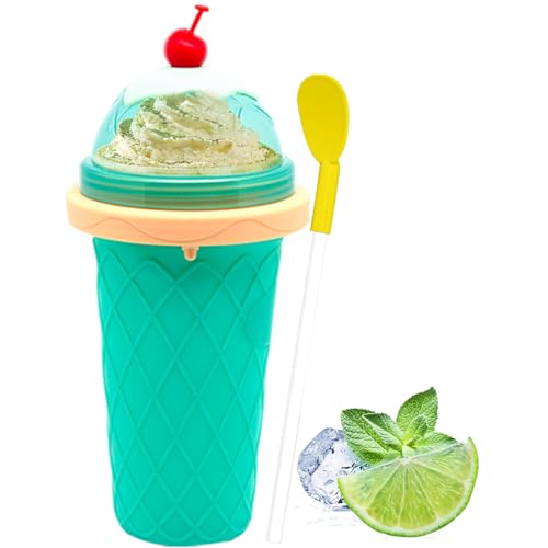 Slushie Maker Cup – DIY Magic Quick Frozen Smoothies Becher für hausgemachte Milchshake-Eismaschine, Kühlbecher, doppellagiger Squeeze Slushy Maker Cup, Geburtstag lustige Geschenke für Kinder &
