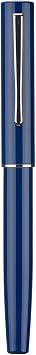 HONG DIAN C2 Fountain Pen Fine Soft Nib, Dark Blue & Classic Retro Design Metal Pen with Ink Converter
