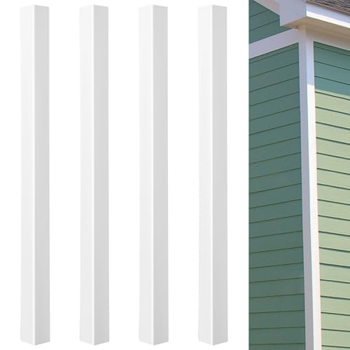 Blulu 4pcs 4 ft White Corner Post Trim Bead
