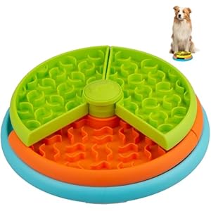 Slow Feeder Dog Bowl 3 Levels, Reduces Boredom and Anxiety Dog Food Puzzle Feeder, Non-Slip Interactive Dog Feeder, Suitable for Small/Medium/Larger Dogs