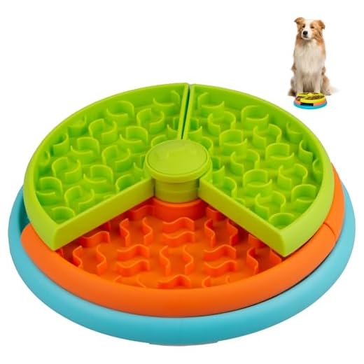 Slow Feeder Dog Bowl 3 Levels, Reduces Boredom and Anxiety, Non-Slip Interactive Puzzle Feeder, Suitable for Small/Medium/Larger Dogs