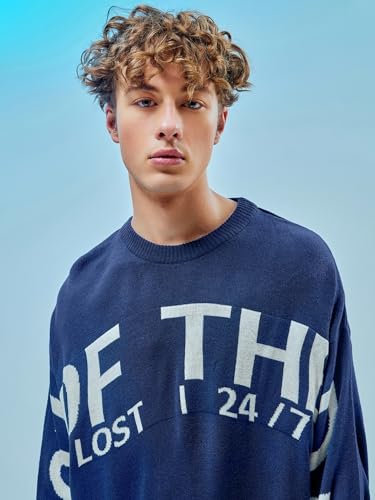 Image of Bewakoof Acrylic Men's Round Neck Sweater