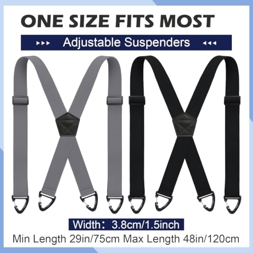 Image of Sintege 4 Pcs X Back Hidden Suspenders 1.5 Inch Heavy Duty Hiking Suspenders for Men Adjustable Under Clothing Invisible Belt