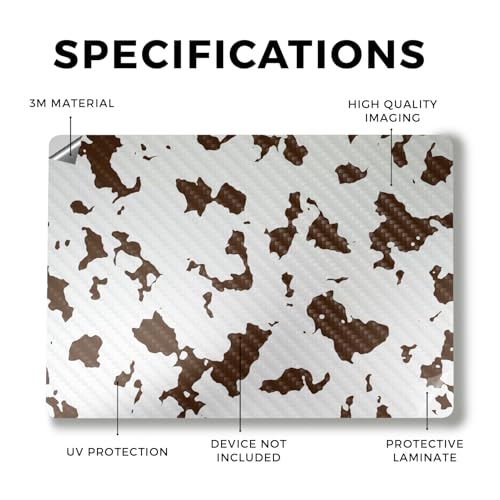 Image of Carbon Fiber Laptop Skin Compatible with Alienware M18 R2 (2024) - Brown Cow - Premium 3M Vinyl Protective Wrap Decal Cover - Easy to Apply | Crafted in The USA by MightySkins