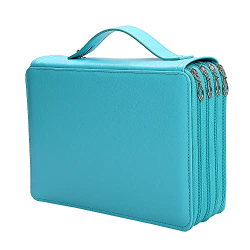 Lbxgap PU Pencil Organizer - 200 Slot Colored Pencil Case with Zipper, Perfect for Watercolor Pens, Markers, and Artist Supplies