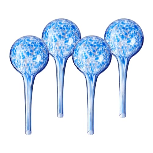 Relaxdays Bewässerungskugeln Glas, 4er Set, HxD: 15 x 6 cm, Gießkugeln für Pflanzen, Bewässerungshelfer Urlaub, blau Relaxdays Bewässerungskugeln Glas, 4er Set, HxD: 15 x 6 cm, Gießkugeln für Pflanzen, Bewässerungshelfer Urlaub, blau