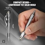 Gienslru MP1 Multi-Functional Titanium Pen – Ultimate EDC Pocket Tool, MP1 Titanium Multitool Pen, Bolt-Action EDC Pens with Replaceable Tool Heads, for Office, Write, Construction Work (Black) - Image 9