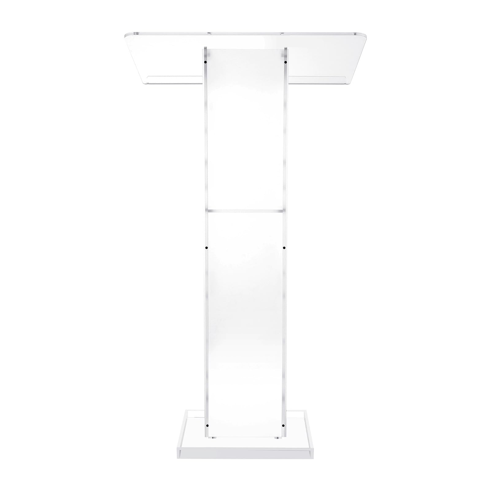 Pupitre en acrylique transparent Podium Bureau Champ d'église Pupitre transparent pour salle de classe Chaire professionnelle Table de conférence 60 x 40 x 110 cm