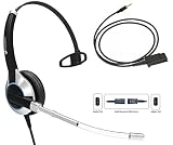 TruVoice HD-300 Headset with Noise Reduction Voice Tube and Adapter Cable - Compatible with iPhone,