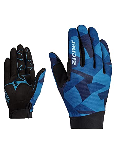 Ziener CNUT - Guanti da ciclismo da uomo, traspiranti, ammortizzanti, Galaxy Blue, 7,5