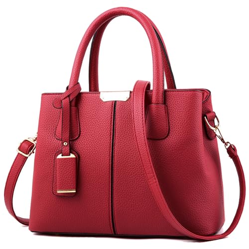 Dayfine Top Handle Handbags for Women Faux Leather Satchel Handbag Tote Bags Purse Ladies Briefcase Shoulder Crossbody Bag