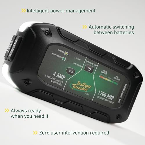 Battery Tender Charge N Start 4120 - Smart 12V/4 AMP Battery Charger and 1200 AMP Jump Starter Combo | 2-in-1 Battery Maintainer for Cars, Motorcycles, ATVs (USA Engineered) by Battery Tender - Image 5