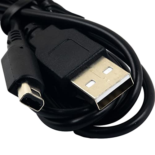 Image of 4pcs 3DS USB Charger Cable Power Charging Lead Compatible with Nintendo New 3DS, New 3DS XL, 3DS XL, 3DS, New 2DS, New 2DS XL, 2DS XL, 2DS, DSi, DSi XL (Black,1.2M /3.9FT)