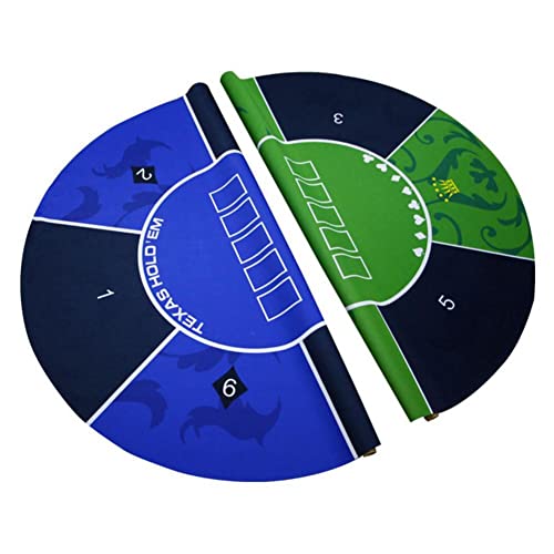 Jeekoudy Poker Table Mat Poker Table Mat Circle, 120Cm Round Table Top Texas Hold'em Poker Table Cloth Game Table Mat Layouts For Poker Table Mat #TOP4