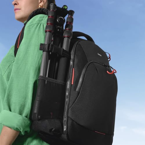 Hama Reisestativ „Ramble II Duo“ Carbon-Stativ (Kamerastativ, Handy-Stativ mit Handy-Halterung, Dreibein-Stativ Carbon-leicht, Fotostativ 3-fach ausziehbar, mit Einbein, Kugelkopf, Arca Swiss) schwarz