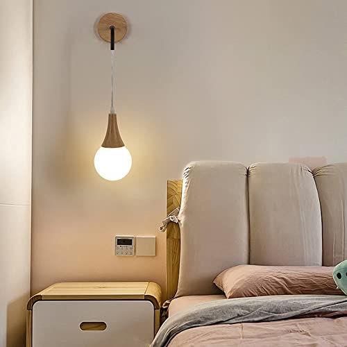 Lámpara de pared de madera para tocador y salones de diseño contemporáneo 3