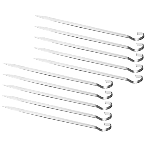 Kisangel 10piezas Brochetas Inoxidable Unidades Para Barbacoa Brochetas Para Pinchos