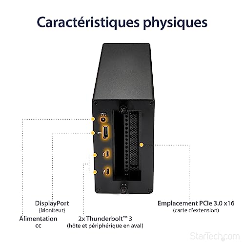 StarTech.com Chassis d'extension Thunderbolt 3 vers PCIe x16 avec sortie DisplayPort Neuf - vue 9