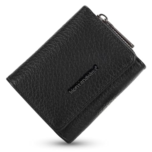 Image of Montana West Wallet Women RFID Blocking Wallets, Card Cases & Money Organizers Wallets with Zipper Coin Pocket, 1 Black, 4.3 inch x 3.3 inch x 1.6 inch, Casual