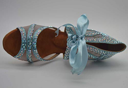 Chaussures danse latine confortables en maille bleu 40 - 4