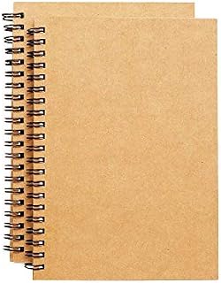 Spiral Sketch Book Large Notebook Kraft Cover Blank Sketch Pad Wirebound Sketching