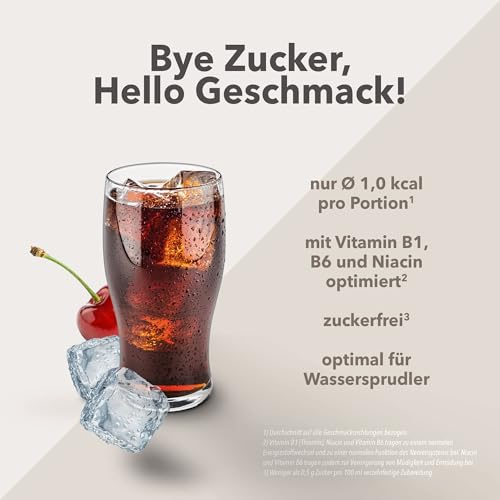 Best Body Nutrition Vital Drink ZEROP® - Kirsch-Cola, Original Getränkekonzentrat - Sirup - zuckerfrei, 1:80 ergibt 80 Liter Fertiggetränk, 1000 ml