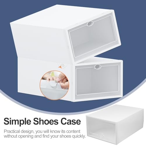 Boîtes de rangement BETOOKY pour chaussures blanches style simple - 7