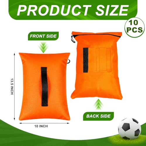 Arrowbash Sports Net Sandbags with PE Leak Proof Transparent Bags Weighted Anchors Bag Sport Sandbags for Stability Baseball Nets Hockey Golf Football Nets Soccer Goals and More(30 Pcs,Orange) by Arrowbash - Image 2