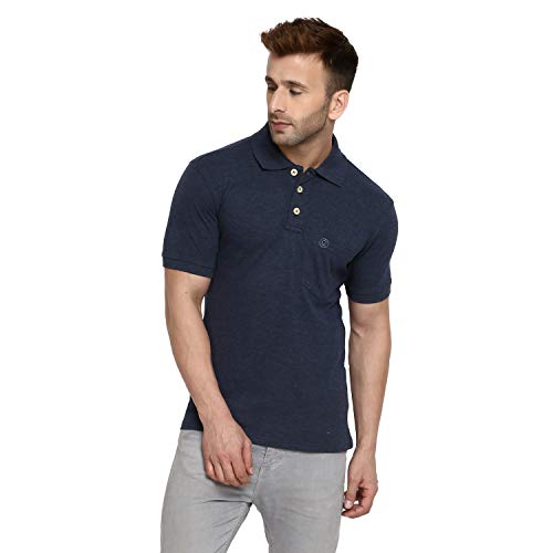 Image of CHKOKKO Men's Polo Cotton Regular Fit Half Sleeves T-Shirt with Pocket