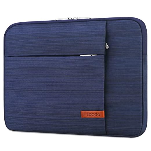 Lacdo 11 Inch Chromebook Case Laptop Sleeve for MacBook Air 11.6-inch, Surface Pro X 7 6 5, 11.6" Samsung HP Acer Chromebook R11 Asus C202 C330 Protective Notebook Tablet Bag, Water Resistant, Blue