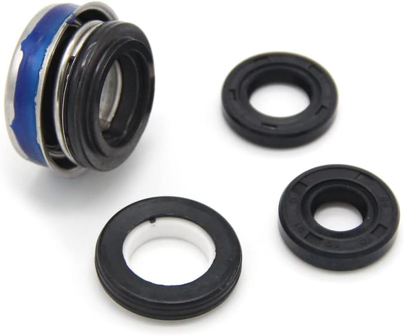 Angled view of the main mechanical seal and three smaller seals