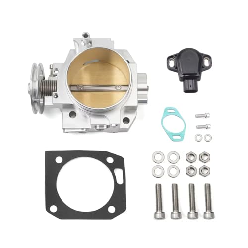 Cuerpo de aceleración de aluminio plata RS-THB003 de 70 mm para Civic EP3 y DC5