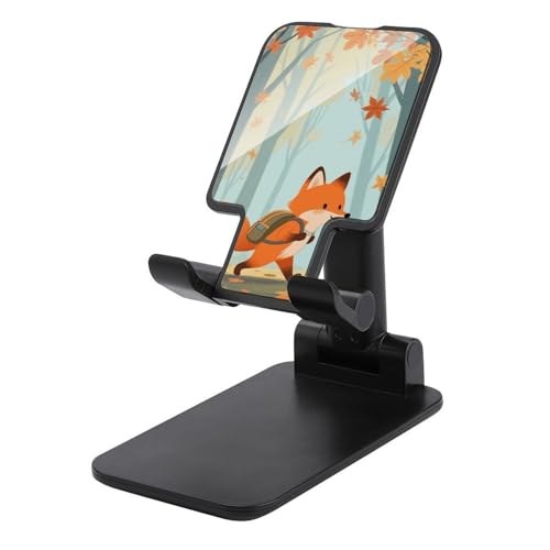 Support de téléphone pliable Fox_Adventure réglable avec base silicone antidérapante