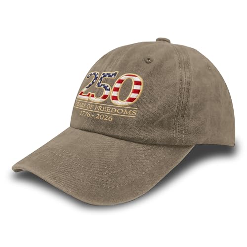 Image of US 250TH Anniversary Hat 250 Years of Freedoms 1776-2026 Trucker Hats Cycling