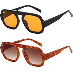 (2 Pack) Black/Orange+orange Leopard/Brown
